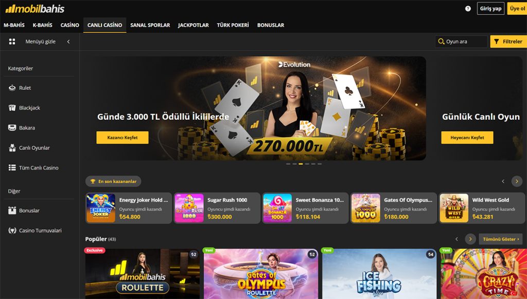 mobilbahis canlı casino