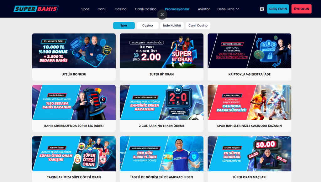 süperbahis promosyonları